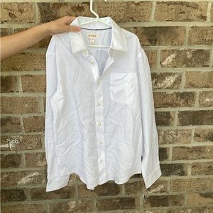 Boys Cat & Jack white button down shirt size 10/12